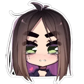 😭 emoji Julenciia twitch ^^, кьют оняме Юля Никольская пак Telegram sticker 6 of 42