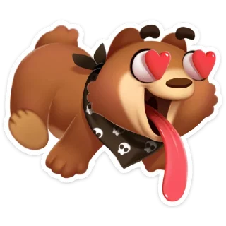 😍 emoji Мишка Мотя :: @stickroom Telegram sticker 10 of 56