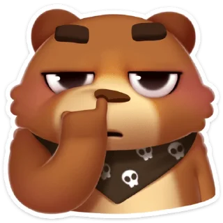 😐 emoji Мишка Мотя :: @stickroom Telegram sticker 20 of 56