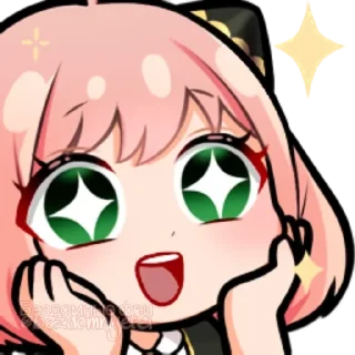 🤩 emoji :     ° @bezdomnyefei °     : [ Anya ] Telegram sticker 14 of 28