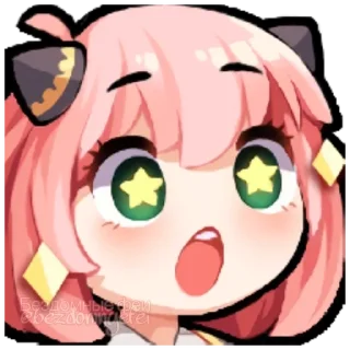 🤩 emoji :     ° @bezdomnyefei °     : [ Anya ] Telegram sticker 13 of 28
