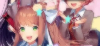 🫶 emoji Just Monika t.me/dokidoki1ovee Telegram sticker 10 of 38