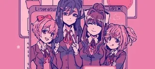 👀 emoji Just Monika t.me/dokidoki1ovee Telegram sticker 22 of 38