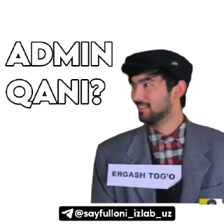 Sticker from @sayfulloni_izlab_uz | kanali uchun.
