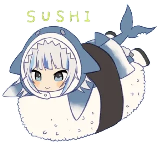🍣 emoji Gawr gura Telegram sticker 22 of 35