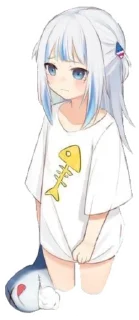 🥱 emoji Gawr gura Telegram sticker 8 of 35
