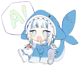 😮 emoji Gawr gura Telegram sticker 24 of 35