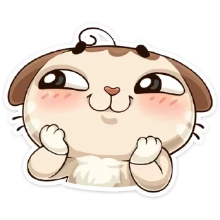 Sticker from коричнево бежевый котик из вк