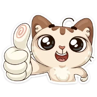 Sticker from коричнево бежевый котик из вк