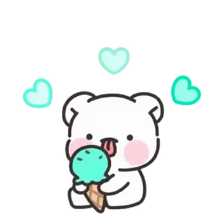 🤍 emoji мишка ᰔ @softsticks Telegram sticker 8 of 24