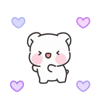 🤍 emoji мишка ᰔ @softsticks Telegram sticker 17 of 24