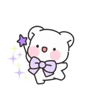 🤍 emoji мишка ᰔ @softsticks Telegram sticker 5 of 24
