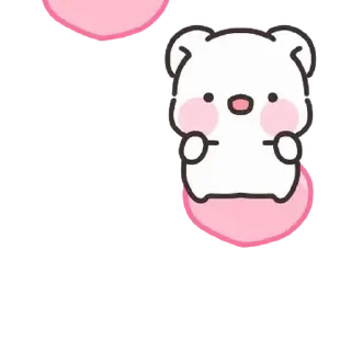 🤍 emoji мишка ᰔ @softsticks Telegram sticker 14 of 24