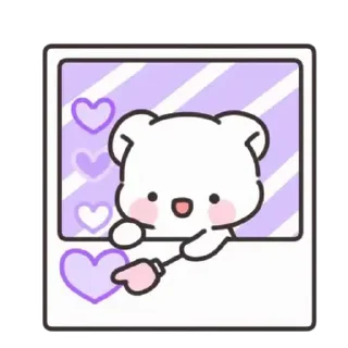 🤍 emoji мишка ᰔ @softsticks Telegram sticker 9 of 24