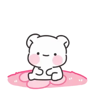 🤍 emoji мишка ᰔ @softsticks Telegram sticker 6 of 24