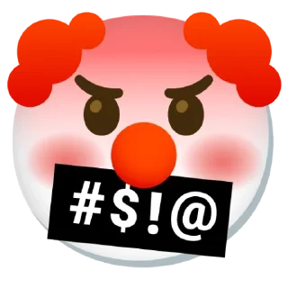🤬 emoji Клоун Telegram sticker 16 of 35