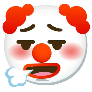 😮‍💨 emoji Клоун Telegram sticker 15 of 35