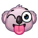 😜 emoji Koala Emoji @xkysluv Telegram sticker 9 of 40