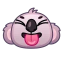 😝 emoji Koala Emoji @xkysluv Telegram sticker 8 of 40
