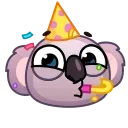 🥳 emoji Koala Emoji @xkysluv Telegram sticker 13 of 40