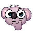 🤔 emoji Koala Emoji @xkysluv Telegram sticker 18 of 40