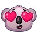 😍 emoji Koala Emoji @xkysluv Telegram sticker 5 of 40