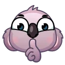 🤫 emoji Koala Emoji @xkysluv Telegram sticker 19 of 40