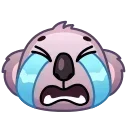 😭 emoji Koala Emoji @xkysluv Telegram sticker 15 of 40