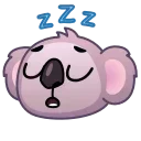 😴 emoji Koala Emoji @xkysluv Telegram sticker 20 of 40