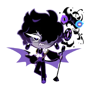 Sticker from black sapphire cookie