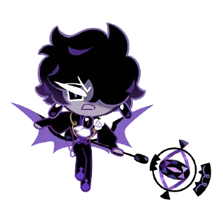 Sticker from black sapphire cookie
