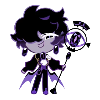 Sticker from black sapphire cookie