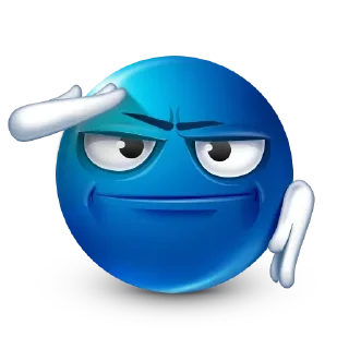 🫡 emoji Blue Emoji @SbornikStickers Telegram sticker 8 of 96
