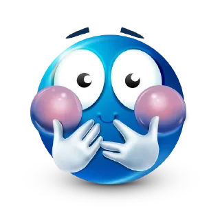 😊 emoji Blue Emoji @SbornikStickers Telegram sticker 15 of 96