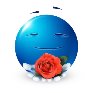 🌹 emoji Blue Emoji @SbornikStickers Telegram sticker 17 of 96