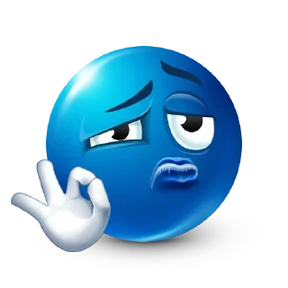 👌 emoji Blue Emoji @SbornikStickers Telegram sticker 24 of 96