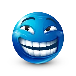 😆 emoji Blue Emoji @SbornikStickers Telegram sticker 4 of 96