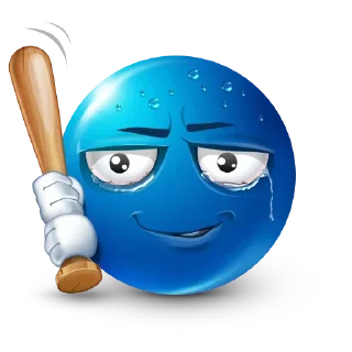 😅 emoji Blue Emoji @SbornikStickers Telegram sticker 2 of 96