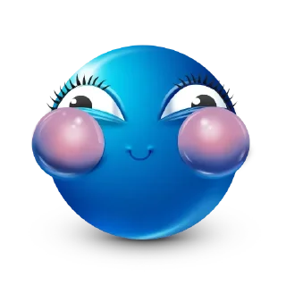 ☺️ emoji Blue Emoji @SbornikStickers Telegram sticker 12 of 96