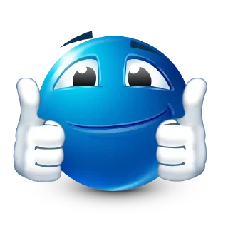 👍 emoji Blue Emoji @SbornikStickers Telegram sticker 1 of 96