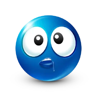 🤤 emoji Blue Emoji @SbornikStickers Telegram sticker 20 of 96