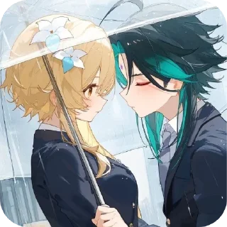 ☔ emoji Шипы с Люмин 💛 Telegram sticker 13 of 57
