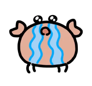 🦀 emoji ૮ ˶ˆ꒳ˆ˵ ა ﹕ @mewsticks   ｡ ˚  ○ Telegram sticker 21 of 24