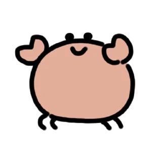 🦀 emoji ૮ ˶ˆ꒳ˆ˵ ა ﹕ @mewsticks   ｡ ˚  ○ Telegram sticker 6 of 24