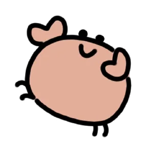 🦀 emoji ૮ ˶ˆ꒳ˆ˵ ა ﹕ @mewsticks   ｡ ˚  ○ Telegram sticker 9 of 24
