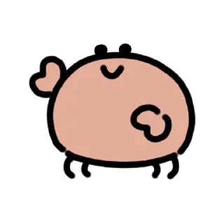 🦀 emoji ૮ ˶ˆ꒳ˆ˵ ა ﹕ @mewsticks   ｡ ˚  ○ Telegram sticker 19 of 24