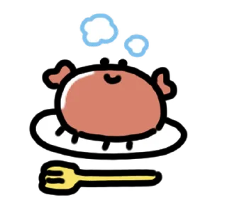 🦀 emoji ૮ ˶ˆ꒳ˆ˵ ა ﹕ @mewsticks   ｡ ˚  ○ Telegram sticker 12 of 24