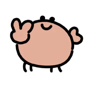🦀 emoji ૮ ˶ˆ꒳ˆ˵ ა ﹕ @mewsticks   ｡ ˚  ○ Telegram sticker 18 of 24