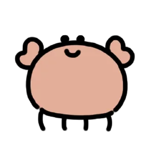🦀 emoji ૮ ˶ˆ꒳ˆ˵ ა ﹕ @mewsticks   ｡ ˚  ○ Telegram sticker 5 of 24