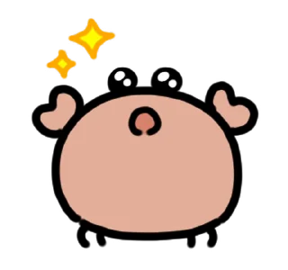 🦀 emoji ૮ ˶ˆ꒳ˆ˵ ა ﹕ @mewsticks   ｡ ˚  ○ Telegram sticker 7 of 24